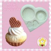 AB596 - Cupcake coração cute