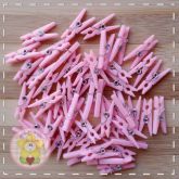 Mini prendedores de plástico cor rosa - Clipes - Artesanato