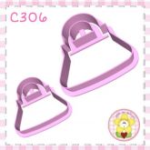 C306 - Bolsa Barbie - 3,5 e 5,0cm - 4 peças