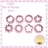 C057 - Kit 8 flores 2cm