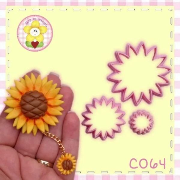 C064 - Kit  girassol 3pcs - 2/4 e 6cm